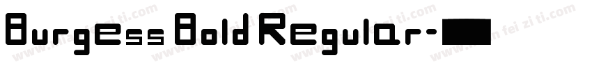 Burgess Bold Regular字体转换